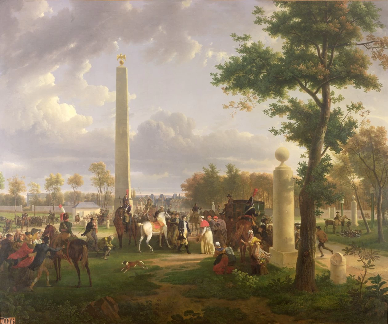 Alexandre Hyacinthe Dunouy - Incontro tra Napoleone e Papa Pio VII nella foresta di Fontainebleau, Chateau de Fontainebleau